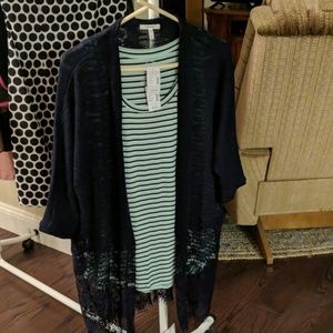 Womens 2pc tank and sweater